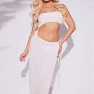 white puff sleeve square neck shirred bodycon dress Topshop puff sleeve square neck shirred midi dress in white